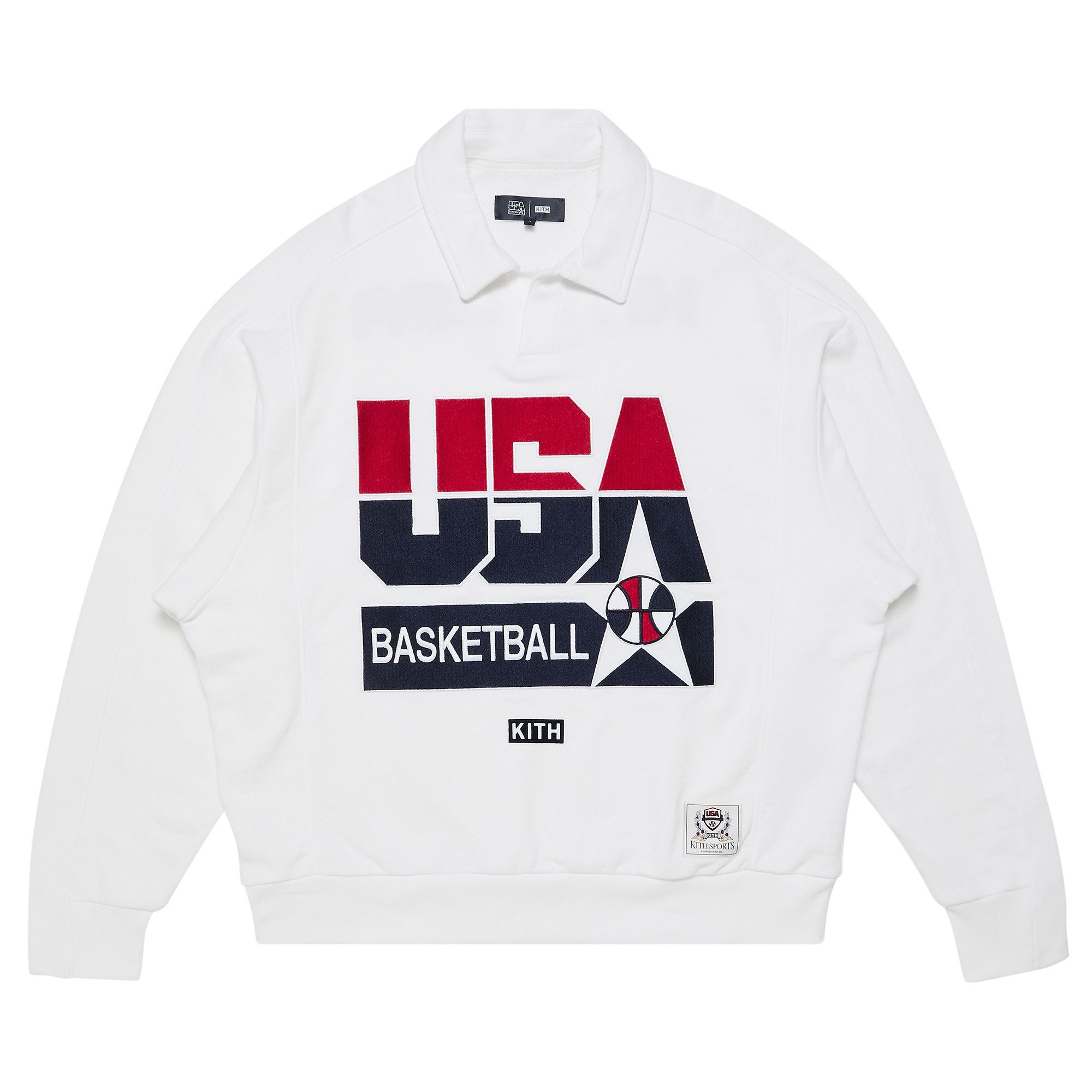 Buy Kith For USA Basketball Nelson Collared Pullover 'White