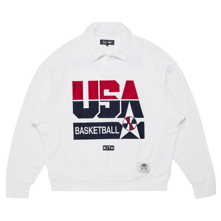 Kith For USA Basketball Nelson Collared Pullover White
