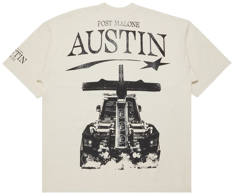 Hellstar x Post Malone Austin Tee Cream
