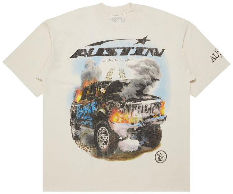Hellstar x Post Malone Austin Tee Cream
