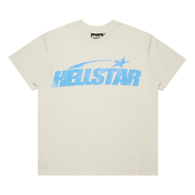 Hellstar Classic T Shirt Gel Print WhiteBlue
