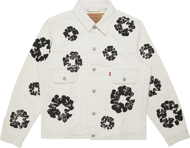 Denim Tears Type II All Over Wreath Jacket White