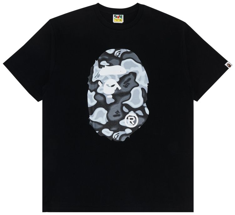 BAPE Liquid Camo Big Ape Head Tee Black