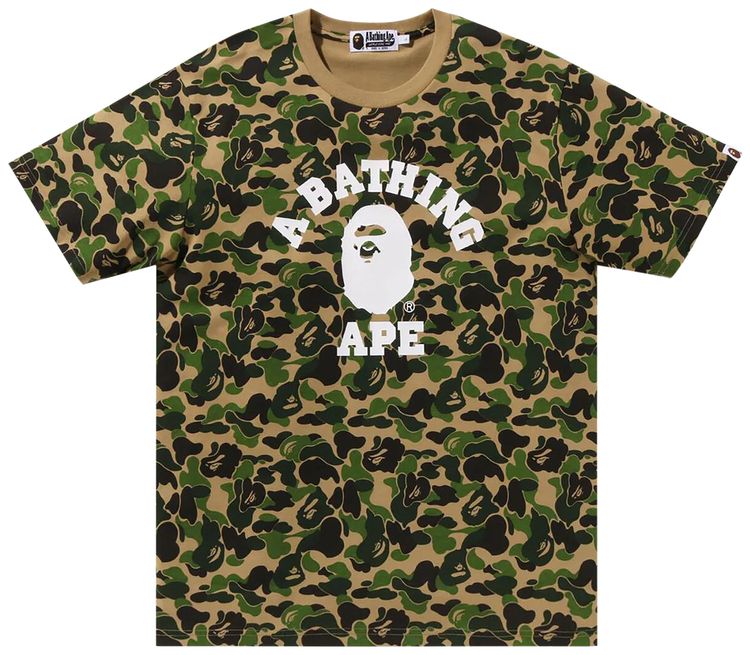 BAPE ABC Camo College Tee Green