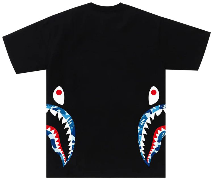 BAPE ABC Camo Side Shark Tee BlackBlue