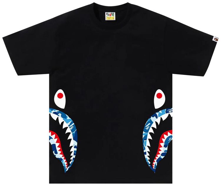 BAPE ABC Camo Side Shark Tee BlackBlue