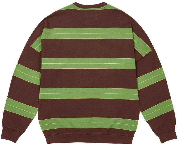 Palace Relax Stripe Crew Caked Brown