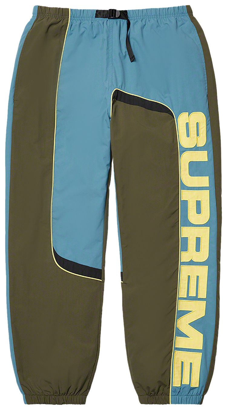 Supreme S Paneled Belted Track Pant Olive