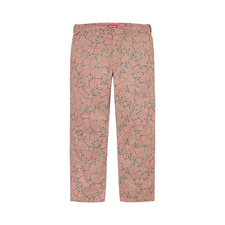 Supreme Work Pant Khaki Floral Cards