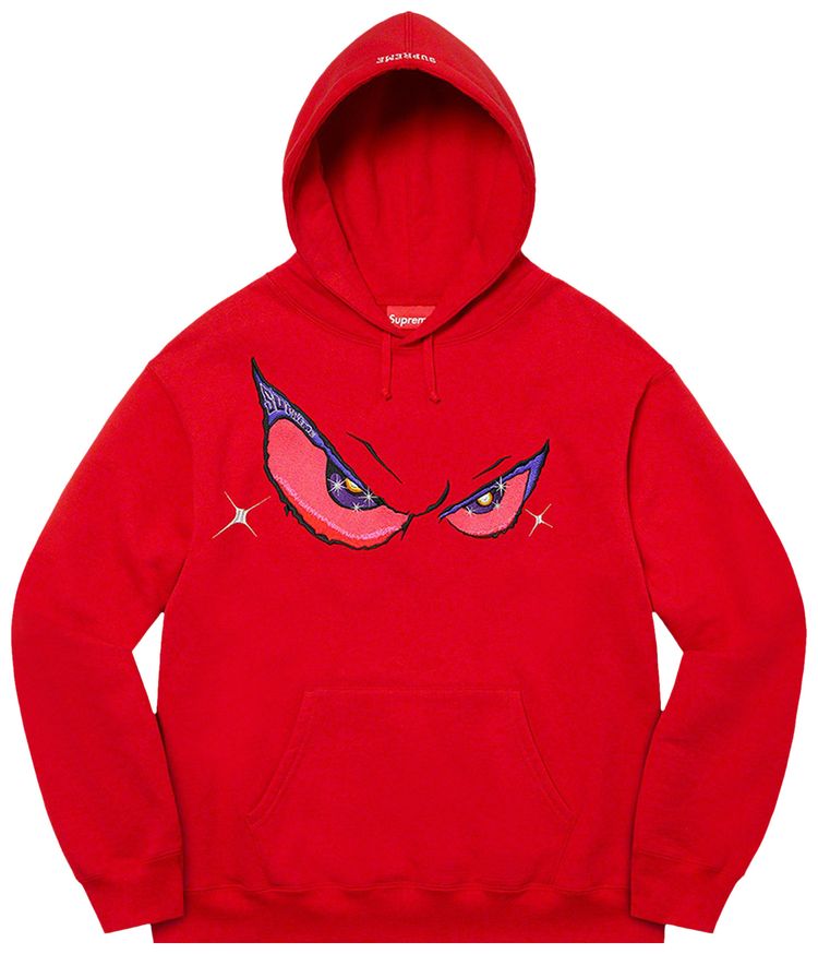 Supreme Eyes Hooded Sweatshirt Red