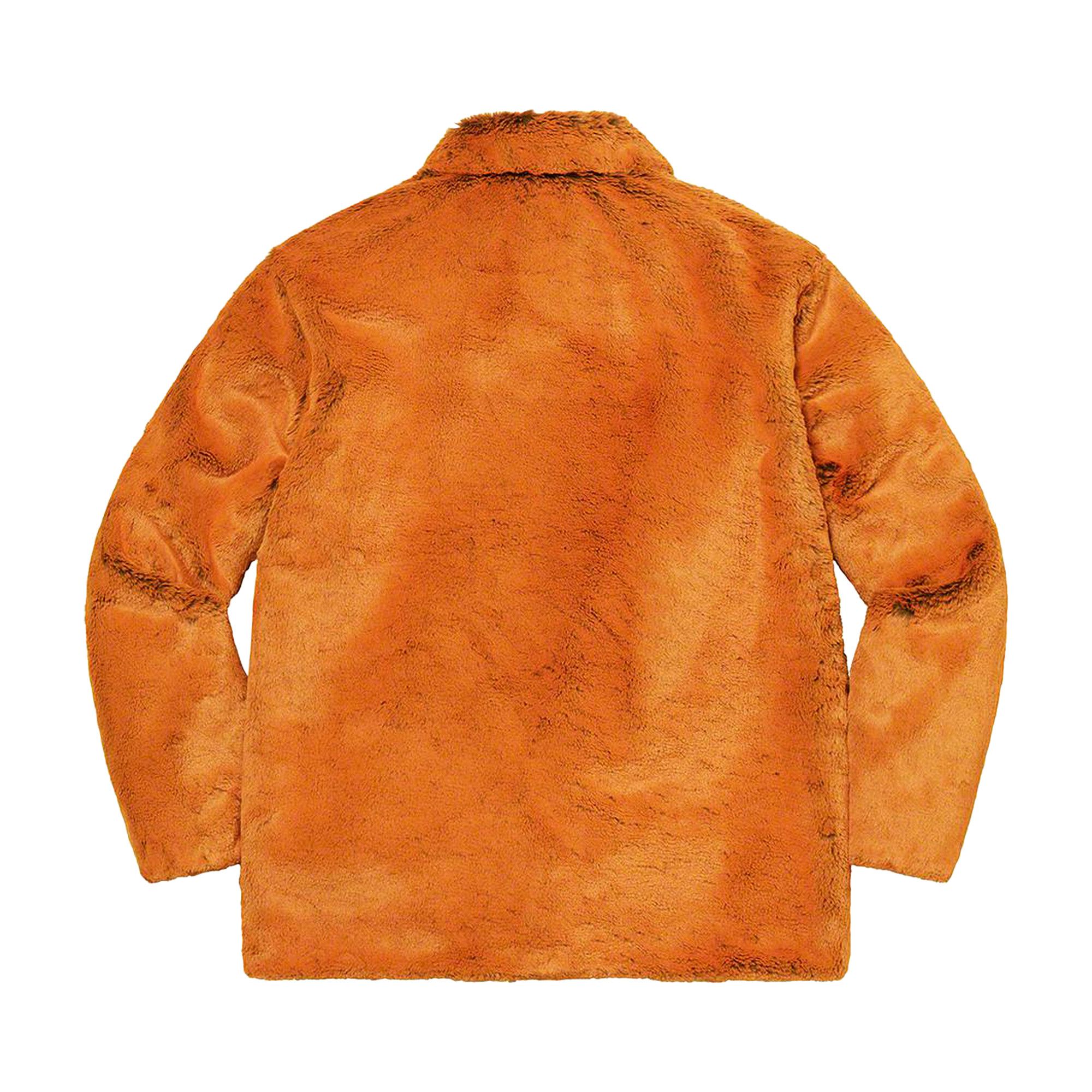 Buy Supreme 2-Tone Faux Fur Shop Coat 'Orange' - FW21J101 ORANGE