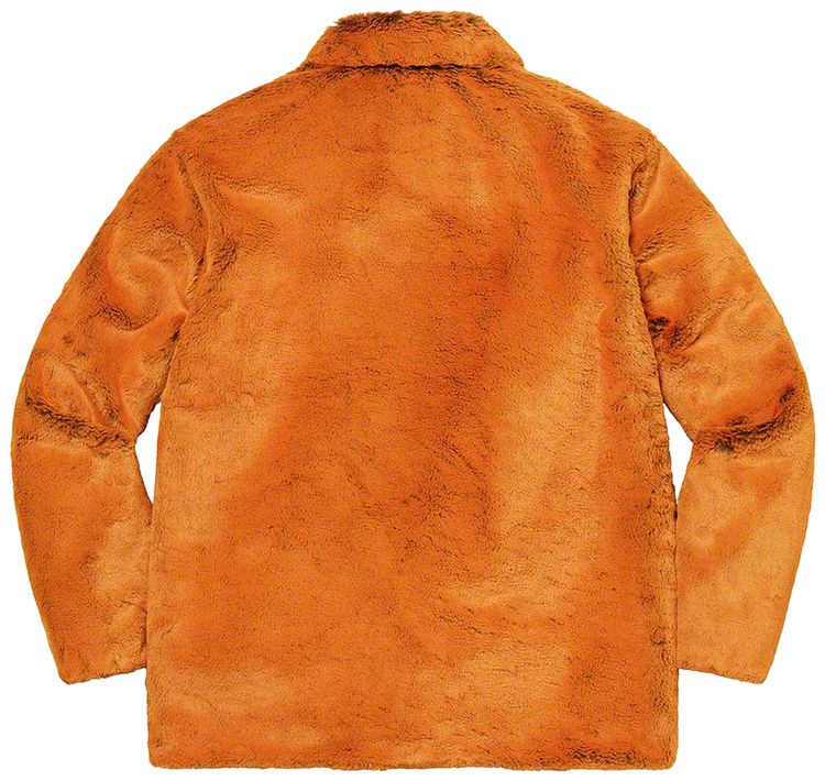 Supreme 2 Tone Faux Fur Shop Coat Orange