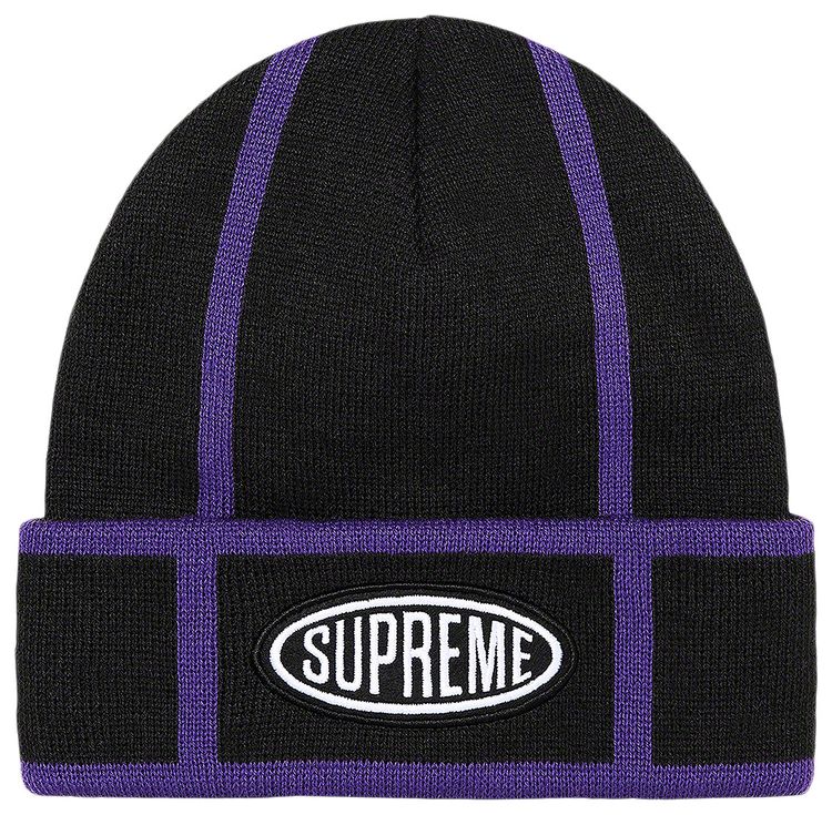 Supreme Grid Beanie Black