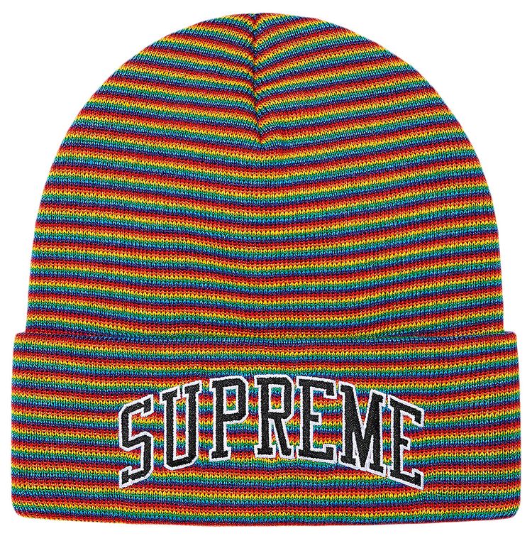 Supreme Rainbow Stripe Beanie Multicolor