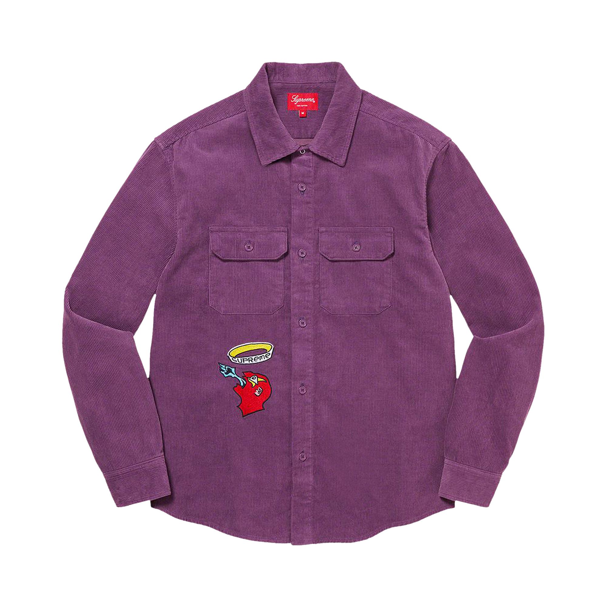 Buy Supreme Gonz Corduroy Work Shirt 'Purple' - FW21S38