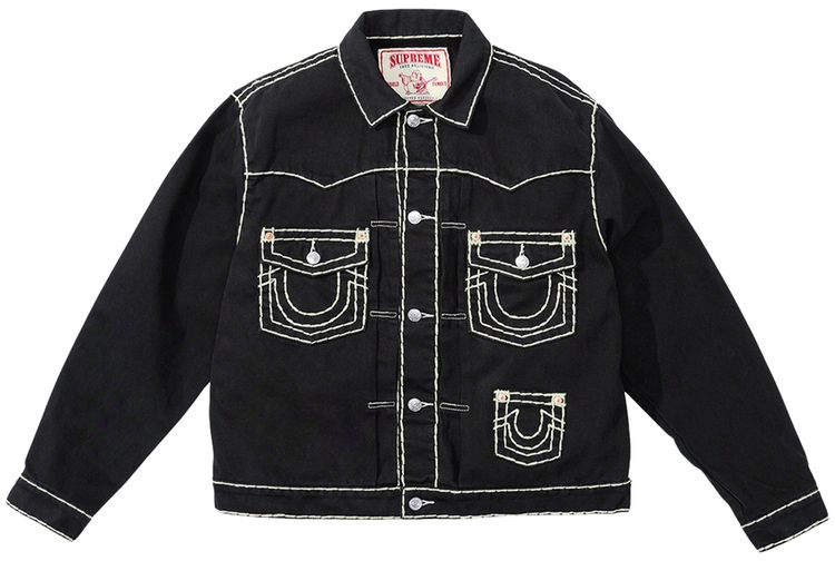 Supreme x True Religion Denim Trucker Jacket Black