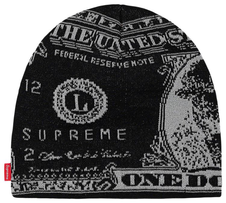 Supreme Dollar Beanie Black