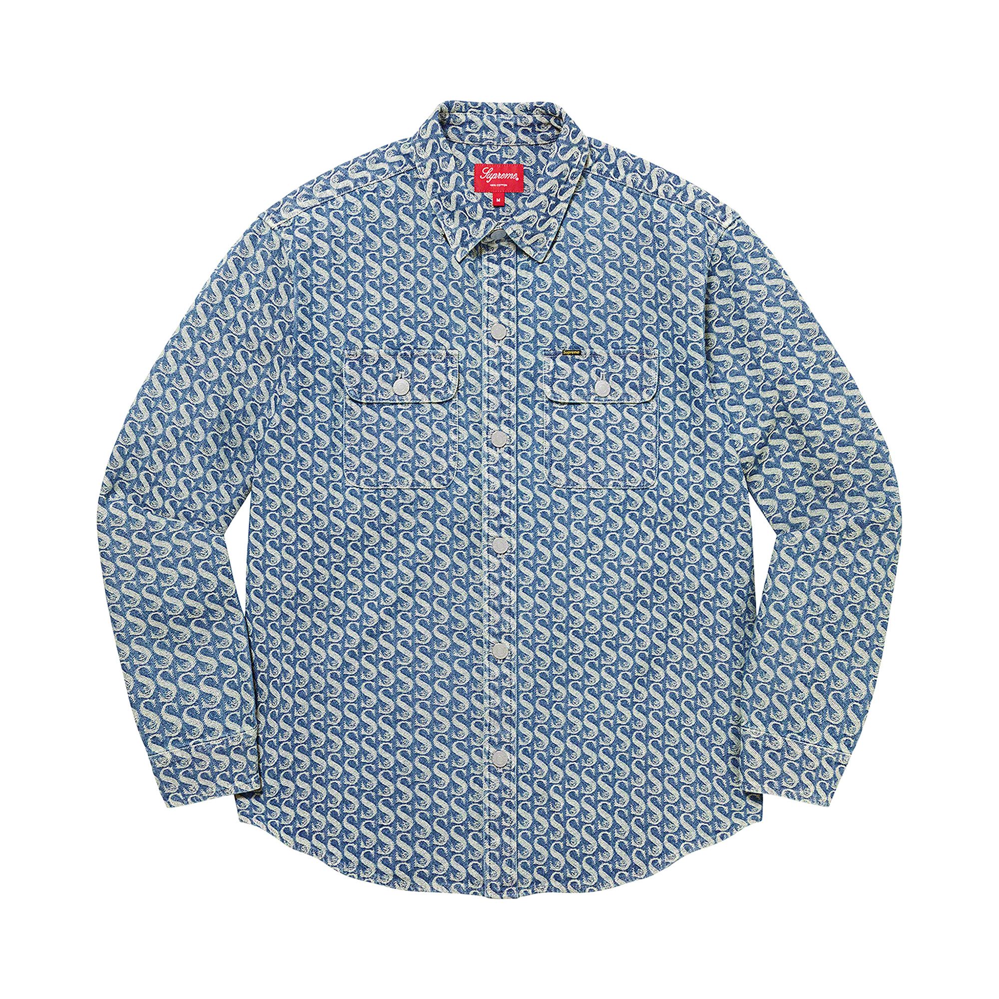 Buy Supreme Monogram Denim Shirt 'Blue' - FW21S31 BLUE | GOAT