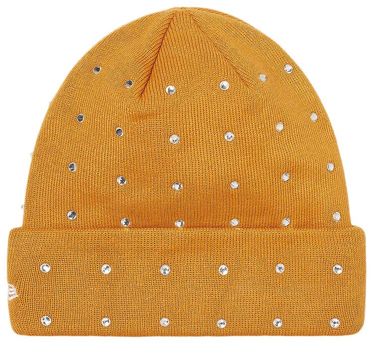Supreme x New Era Rhinestone Beanie Light Mustard