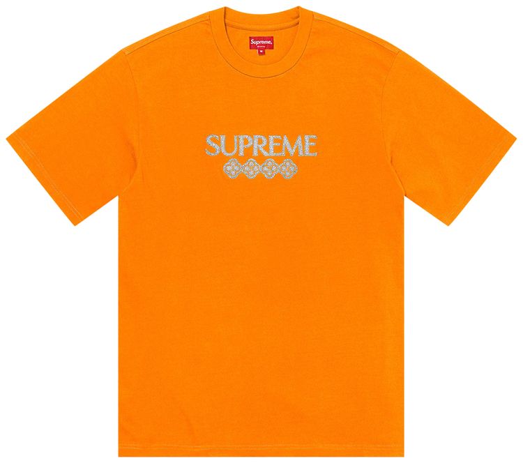 Supreme Glitter Short Sleeve Top Orange