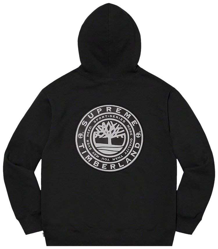 Supreme x Timberland Hooded Sweatshirt Black