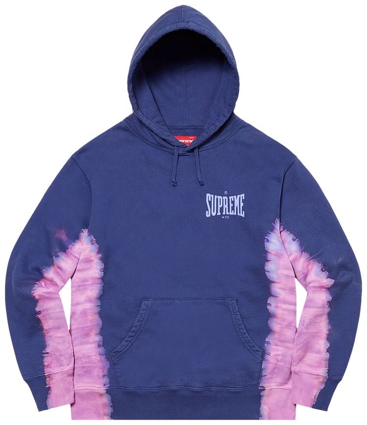 Supreme Bleached Hooded Sweatshirt Dark Royal