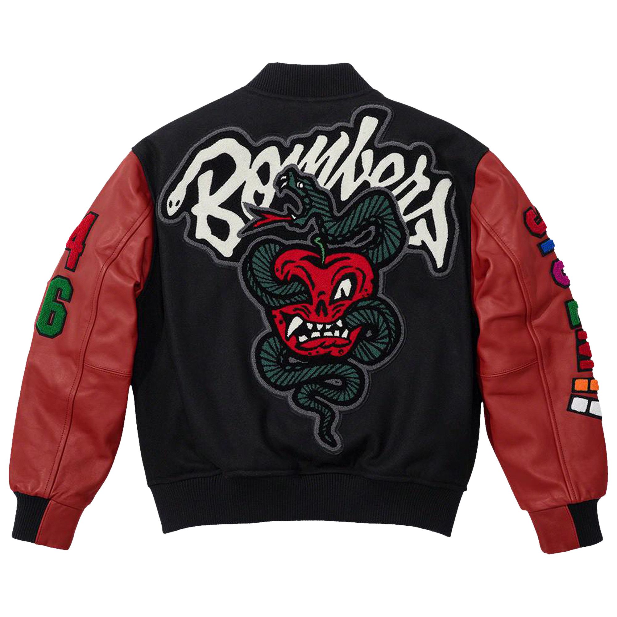 Size l Supreme x WTAPS Varsity Jacket 'Black'