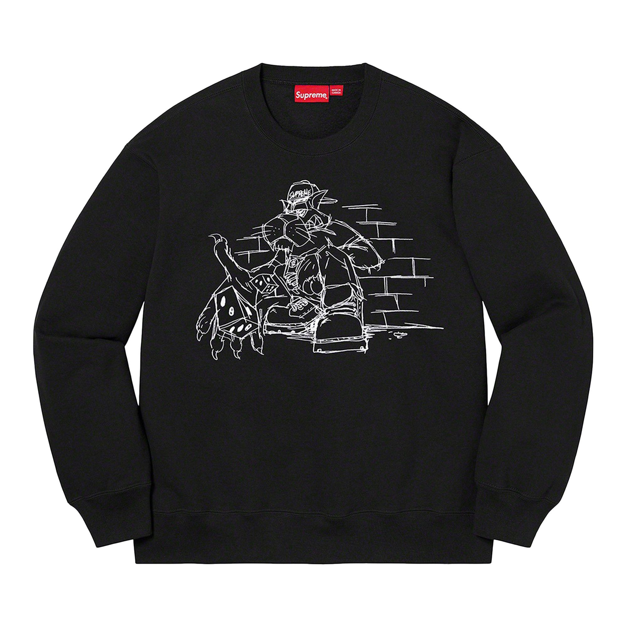 Buy Supreme Dice Crewneck 'Black' - FW21SW58 BLACK | GOAT CA