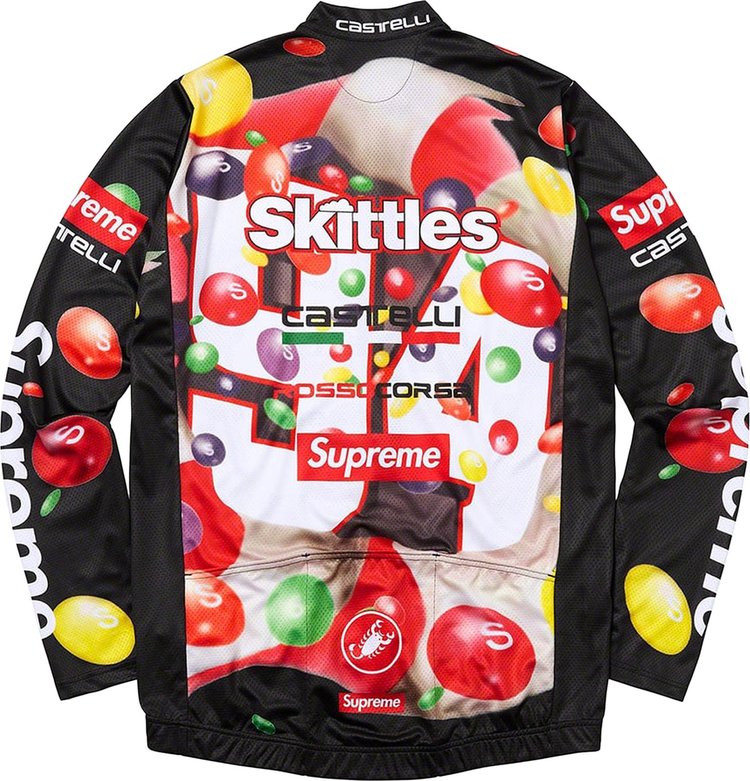 Supreme x Skittles x Castelli Long Sleeve Cycling Jersey Black