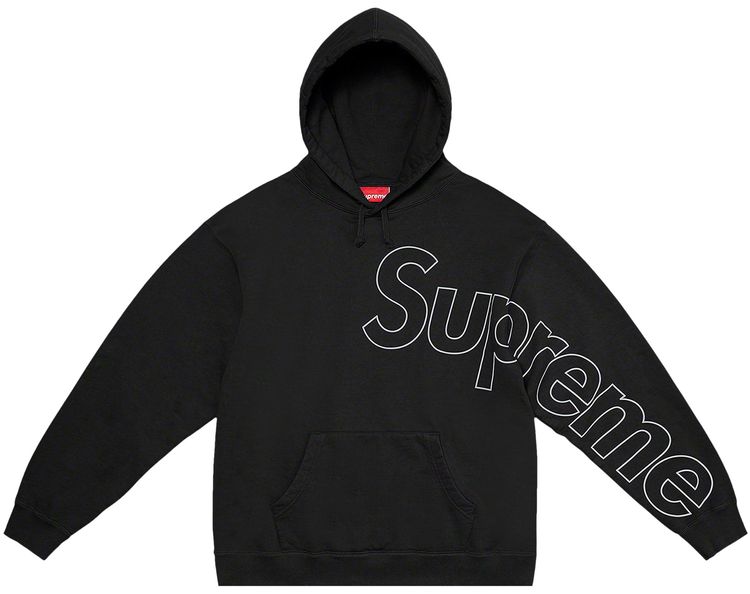 Supreme Reflective Hooded Sweatshirt Black