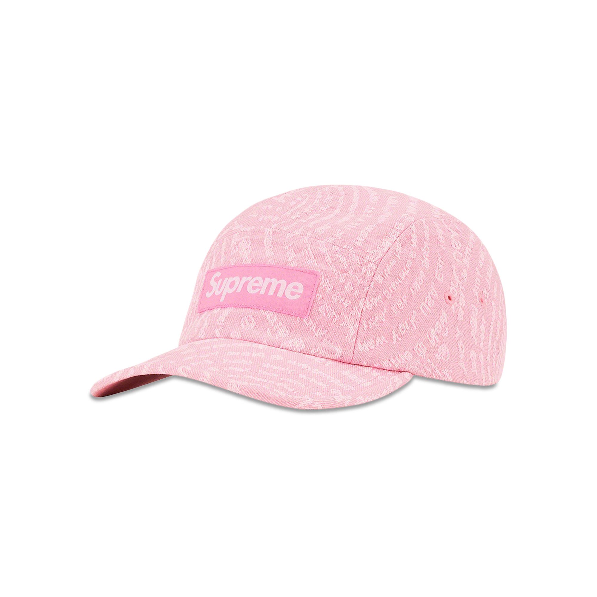 Buy Supreme Circles Jacquard Denim Camp Cap 'Pink' - FW21H94