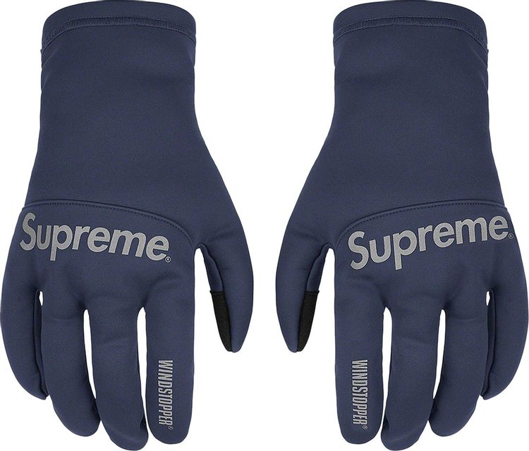 Supreme WINDSTOPPER Gloves Navy