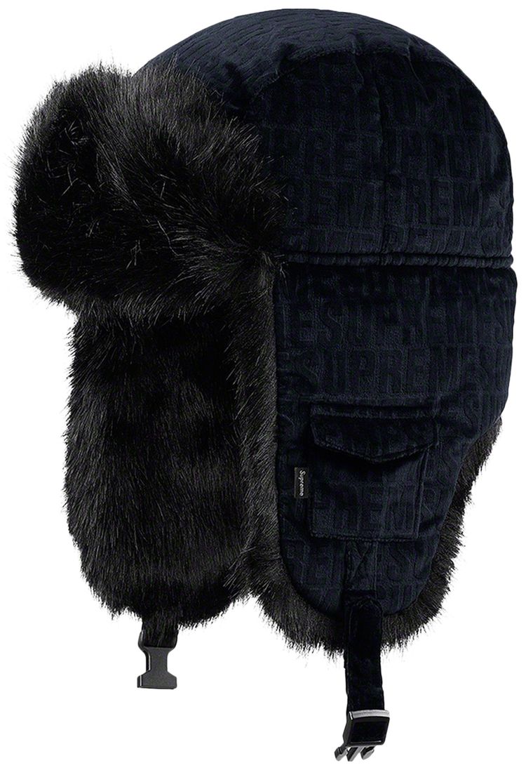 Supreme Velvet Pattern Trooper Black