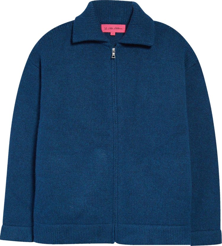 The Elder Statesman Plait Zip Jacket Peacock