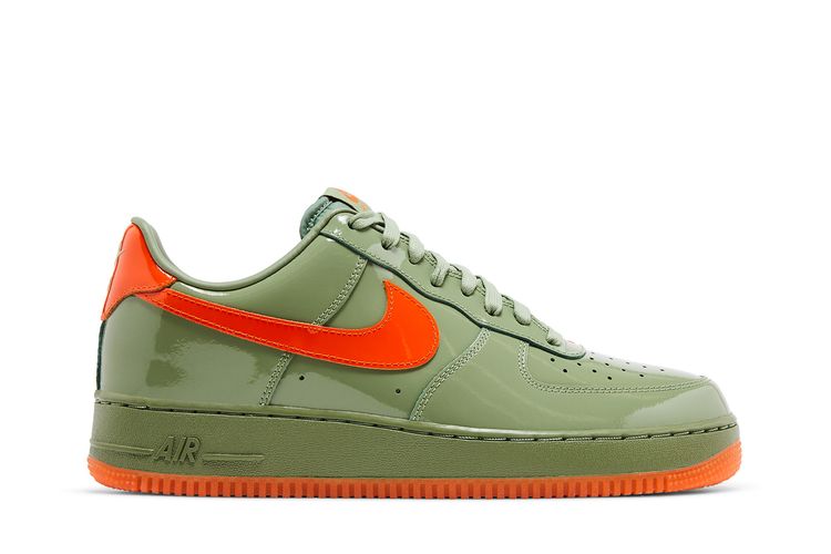 army green and orange air force 1