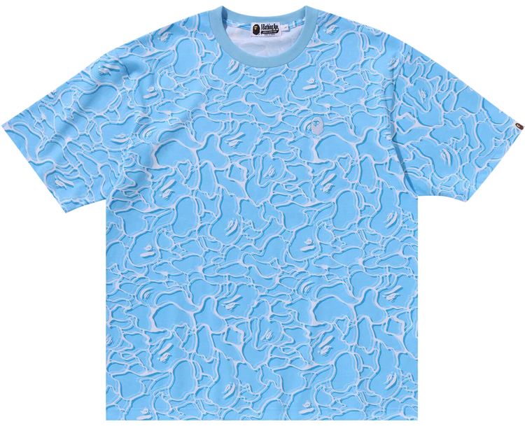 BAPE ABC Sea Surface Camo Relaxed Fit Tee Blue