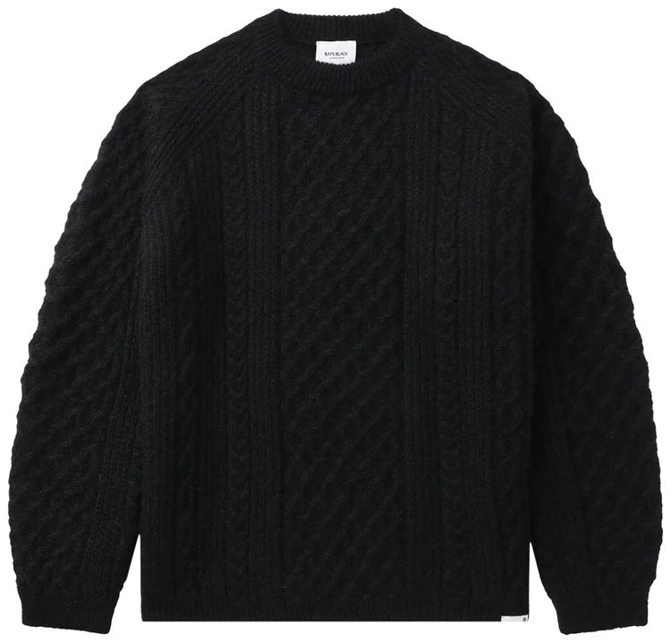 BAPE Mohair Cable Knit Sweater Black