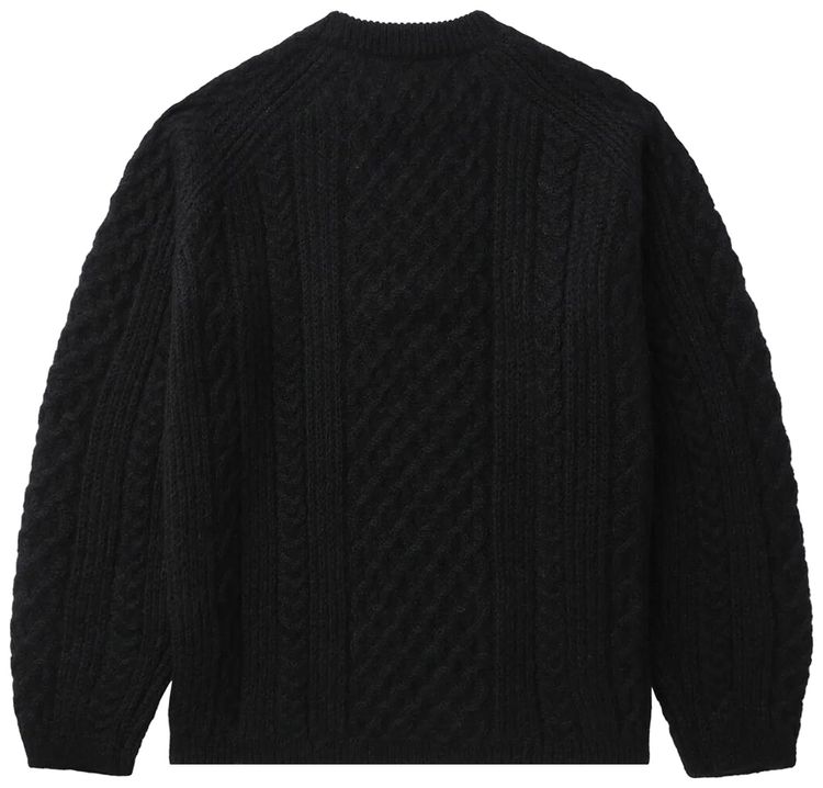 BAPE Mohair Cable Knit Sweater Black
