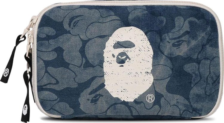 BAPE Solid Camo Denim Pouch Light Indigo