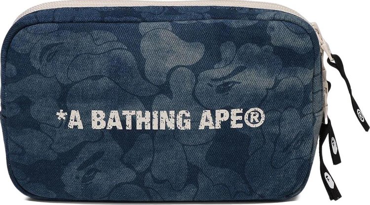 BAPE Solid Camo Denim Pouch Light Indigo