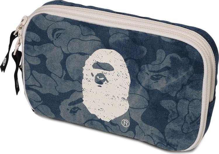 BAPE Solid Camo Denim Pouch Light Indigo