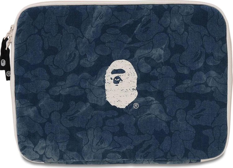 BAPE Solid Camo Denim Tech Case Light Indigo