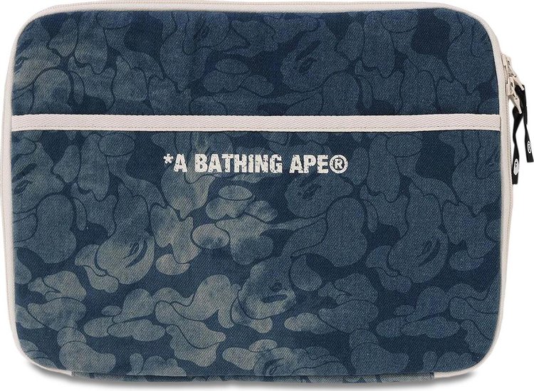 BAPE Solid Camo Denim Tech Case Light Indigo