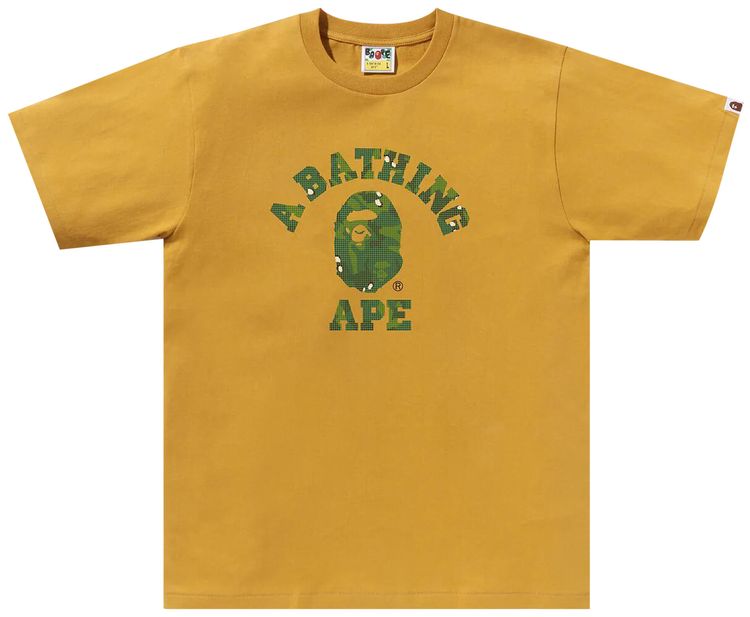 BAPE Bitmap College Tee Yellow