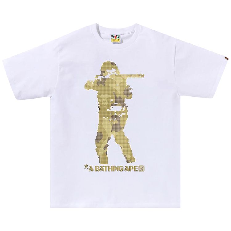 BAPE Bitmap Soldier Tee White