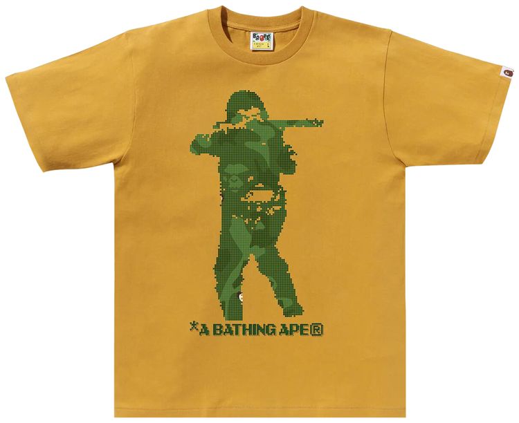 BAPE Bitmap Soldier Tee Yellow