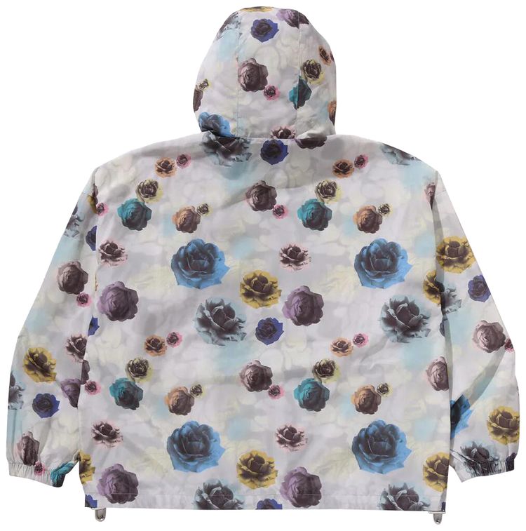 BAPE Floral Camo Nylon Hooded Jacket Ivory