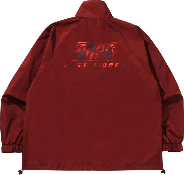 BAPE Color Camo Deformation Relaxed Fit Track Jacket Burgundy