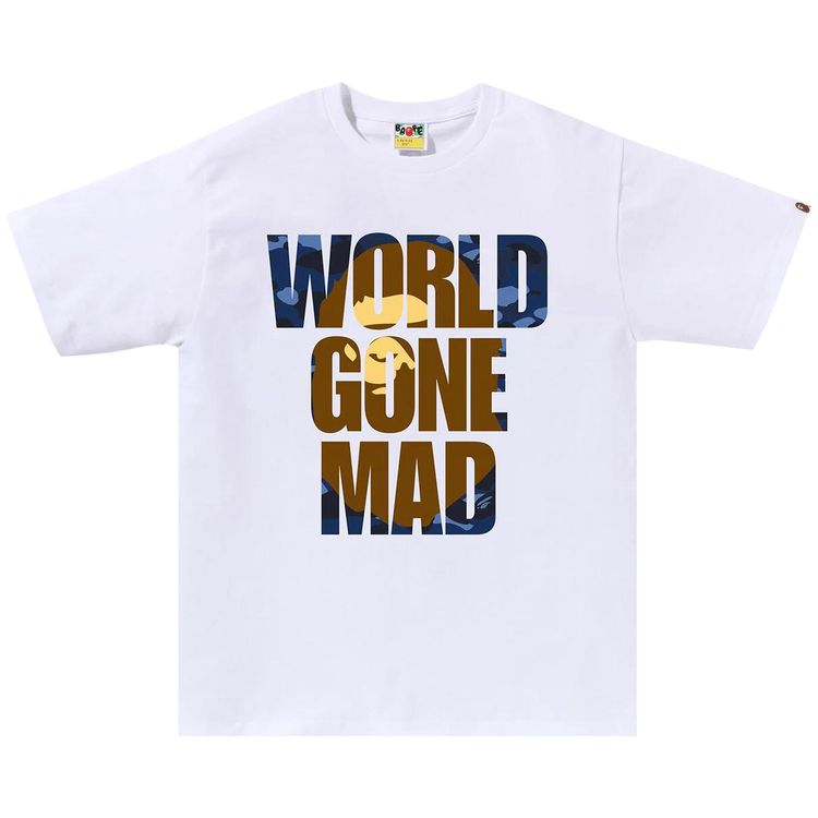 BAPE Color Camo WGM Ape Head Overlap Tee White