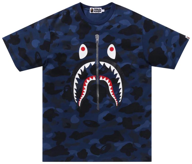 BAPE Color Camo Shark Tee Navy